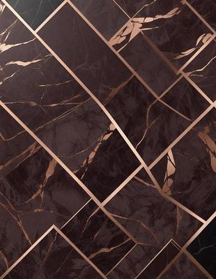 The image features a marble wall with a pattern of brown and black tiles. The tiles are arranged in a square pattern, creating a visually appealing design. The setting appears to be a room with a focus on the marble wall, which adds a touch of elegance and sophistication to the space. The visual style of the image is a close-up of the marble wall, highlighting the intricate details of the tile pattern. The colors and mood of the image are predominantly brown and black, giving it a warm and classic feel.