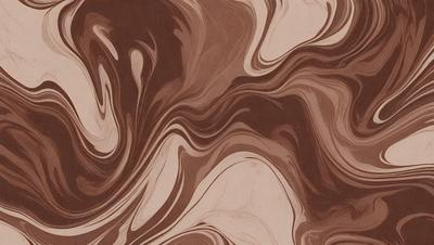 The image features a brown and white patterned surface, possibly a wallpaper or a textured fabric. The primary subject is a close-up of the pattern, showcasing the intricate design and texture. The setting is indoors, with the patterned surface being the main focus of the image. The visual style is a combination of artistic and textured elements, creating a unique and eye-catching design. The colors and mood of the image are warm and inviting, with the brown and white tones evoking a sense of comfort and coziness.