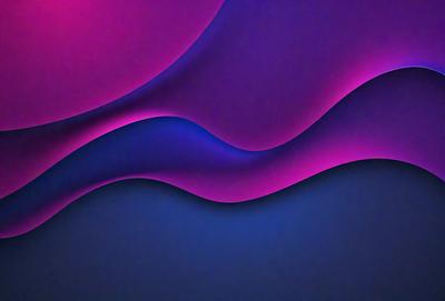 The primary subject of the image is a purple and blue wave pattern. The setting is a dark blue background, which creates a contrast with the vibrant colors of the wave pattern. The visual style appears to be a digital art or illustration, as the wave pattern is intricately designed and detailed. The dominant colors in the image are purple and blue, creating a calming and serene atmosphere.