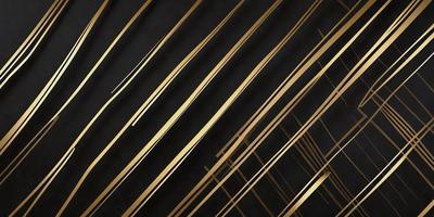 The primary subject of the image is a pattern of gold stripes on a black background. The setting is a black background, and the visual style is a pattern. The dominant colors are gold and black, creating a bold and striking appearance.