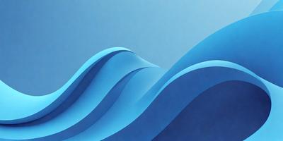 The primary subject of the image is a large, blue wave. The setting is a blue sky, and the visual style is a digital art or illustration. The dominant colors are blue and white, creating a calm and serene atmosphere.