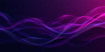 The primary subject of the image is a purple and blue wave pattern. The setting is a dark background, which contrasts with the vibrant colors of the wave pattern. The visual style is a digital art or illustration, as the wave pattern appears to be a digital creation. The dominant colors are purple and blue, creating a calming and soothing atmosphere.