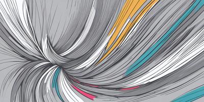 The primary subject of the image is a colorful, abstract design featuring a mix of blue, pink, yellow, and gray colors. The setting is a gray background, which contrasts with the vibrant colors of the design. The visual style appears to be a combination of digital art and illustration, creating a unique and eye-catching pattern. The overall atmosphere is lively and energetic, with the colors and patterns evoking a sense of movement and dynamism.