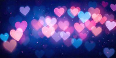 The primary subject of the image is a collection of hearts, which are the main objects in the scene. The hearts are floating in a blue background, creating a visually appealing and colorful display. The hearts are arranged in various shapes and sizes, adding a sense of depth and complexity to the overall composition. The visual style of the image is a combination of digital art and illustration, with the hearts appearing as a pattern or texture against the blue background. The dominant colors in the image are blue and pink, which contribute to a warm and inviting atmosphere.