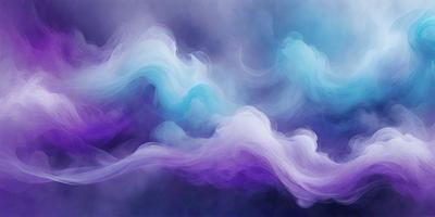 The primary subject of the image is a purple and blue cloud, which is the main object, scene, or focus of the image. The setting or background is a dark blue sky, and the visual style appears to be a digital art or illustration. The dominant colors in the image are purple and blue, creating a calm and serene atmosphere.