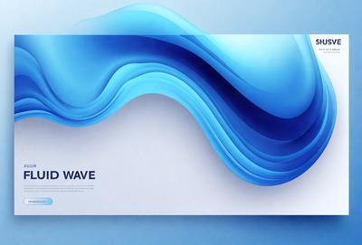 The primary subject of the image is a blue wave, which is the main focus of the scene. The setting is a blue background, which complements the blue wave. The visual style is a digital art or illustration, as the wave is depicted in a stylized manner. The dominant colors are blue, which creates a calm and serene atmosphere.