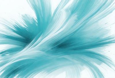 The primary subject of the image is a blue and white painting or drawing of a flowing, swirling pattern. The setting is a white background, which provides a clean and uncluttered appearance. The visual style is a combination of artistic expression and digital art, as it appears to be a digital painting or drawing. The dominant colors are blue and white, creating a sense of calmness and tranquility.