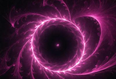 The primary subject of the image is a pink, swirling, and flowing design, which appears to be a digital art or illustration. The setting is a dark background, which contrasts with the bright pink color of the swirling design. The visual style suggests that the image is a creative and artistic representation, rather than a photo or a clipart. The dominant colors and overall atmosphere of the image are pink and flowing, creating a sense of movement and energy.