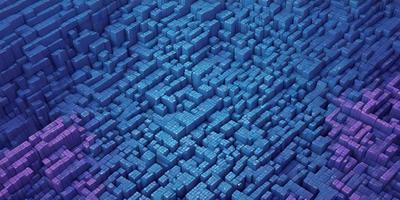 The primary subject of the image is a blue, three-dimensional grid pattern. The setting is a blue background, which creates a visually striking contrast with the grid pattern. The visual style is a digital art or illustration, as the grid pattern is created using a computer or digital tools. The colors and mood of the image are predominantly blue, giving it a calm and serene atmosphere.