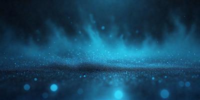 The primary subject of the image is a blue background with a cloudy sky. The setting is a dark, cloudy night, and the visual style is a digital art or illustration. The dominant colors are blue and black, creating a moody and atmospheric scene.