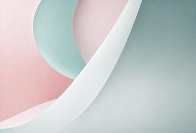 The primary subject of the image is a white and pink striped paper. The setting is a white background, and the visual style appears to be a digital art or illustration. The dominant colors are white and pink, creating a warm and inviting atmosphere.