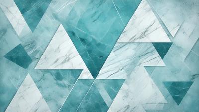 The primary subject of the image is a marble-like pattern, which is a digital artwork. The setting is a blue and white marble-like surface, and the visual style is a combination of digital art and illustration. The dominant colors are blue and white, creating a clean and elegant atmosphere.