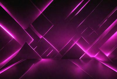 The primary subject of the image is a purple and pink geometric pattern. The setting is a dark background, which contrasts with the vibrant colors of the pattern. The visual style appears to be a digital art or illustration, as the pattern is intricate and detailed. The dominant colors are purple and pink, creating a mood of creativity and artistic expression.