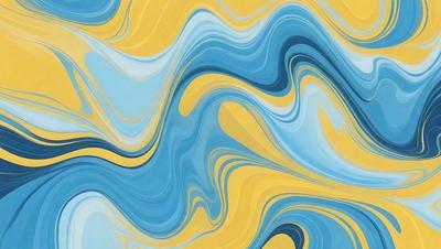 The primary subject of the image is a blue and yellow swirling pattern, which appears to be a digital art or illustration. The setting is a blue and yellow background, creating a vibrant and lively atmosphere. The visual style is a mix of digital art and illustration, with the swirling pattern being the main focus of the image. The colors and mood convey a sense of energy and movement, with the blue and yellow hues adding a sense of warmth and liveliness to the scene.