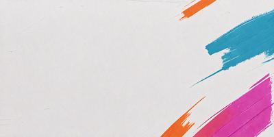 The primary subject of the image is a white wall with a blue and orange painted design. The setting is a room with a white background, and the visual style appears to be a combination of digital art and illustration. The dominant colors in the image are white, blue, and orange, creating a vibrant and lively atmosphere.