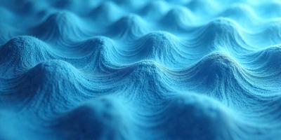 The primary subject of the image is a blue surface with a pattern of waves. The setting is a blue background, and the visual style appears to be a digital art or illustration. The dominant colors are blue and white, creating a calm and soothing atmosphere.