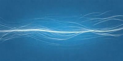 The primary subject of the image is a blue background with a white line or stream of light. The setting appears to be a dark room, and the visual style is a digital art or illustration. The colors and mood of the image are predominantly dark and moody, with the blue background and white line creating a sense of depth and contrast.