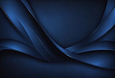 The primary subject of the image is a blue background with a pattern of swirls and curves. The setting appears to be a dark, possibly futuristic environment. The visual style of the image is a combination of digital art and illustration, creating a unique and intricate design. The dominant colors in the image are blue and black, giving it a moody and mysterious atmosphere.