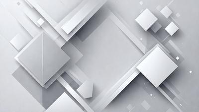 The primary subject of the image is a geometric pattern, which is a digital art piece. The setting is a white background, and the visual style is digital art. The dominant colors are gray and white, creating a clean and minimalist atmosphere.