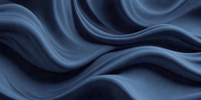 The primary subject of the image is a blue fabric, which appears to be a piece of cloth or a curtain. The setting is a dark room, and the visual style is a painting or drawing. The dominant colors are blue and black, creating a moody and dramatic atmosphere.