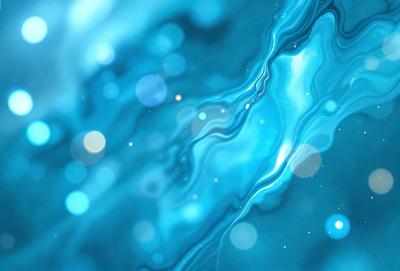 The primary subject of the image is a blue, swirling, and flowing water pattern. The setting is a blue background, which creates a visually appealing contrast with the water pattern. The visual style is a combination of digital art and illustration, as the water pattern appears to be a digital artwork with a hand-drawn feel. The dominant colors are blue and white, creating a serene and calming atmosphere.