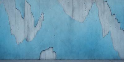 The primary subject of the image is a blue wall with a few white spots. The setting is a room with a blue wall, and the visual style is a photo. The dominant colors are blue and white, creating a calm and serene atmosphere.