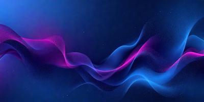 The primary subject of the image is a blue and pink wave pattern. The setting is a dark blue background, which creates a contrasting effect with the wave pattern. The visual style is a digital art or illustration, as the wave pattern appears to be a digital creation. The colors and mood of the image are predominantly blue and pink, giving it a calming and soothing atmosphere.