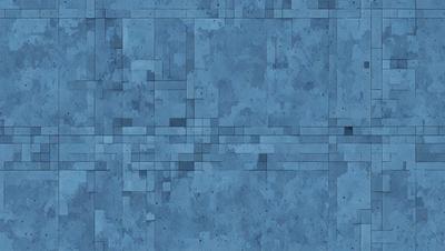 The primary subject of the image is a blue wall with a pattern of squares. The setting is a room with a blue wall, and the visual style is a patterned wall. The dominant colors are blue and white, creating a calm and soothing atmosphere.