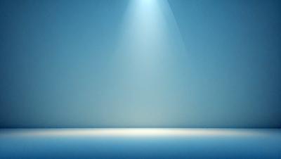 The primary subject of the image is a bright light source, which appears to be a spotlight or a light bulb. The light is shining on a blue wall, creating a striking contrast between the light and the dark background. The visual style of the image is a combination of photo and digital art, as it captures the light source and its reflection on the wall. The colors and mood of the image are predominantly blue, with the light source creating a sense of depth and dimension.