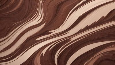 The primary subject of the image is a wooden surface with a swirling pattern. The setting is a close-up of the wooden surface, showcasing the intricate design. The visual style is a combination of a photo and a digital art, as the wooden surface appears to be a blend of natural and artificial elements. The colors and mood of the image are predominantly brown and earthy, creating a warm and natural atmosphere.