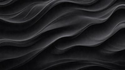 The primary subject of the image is a black and white pattern, which appears to be a digital art or illustration. The setting is a black background, and the visual style is a combination of a photo and a drawing. The dominant colors are black and white, creating a mood of simplicity and elegance.