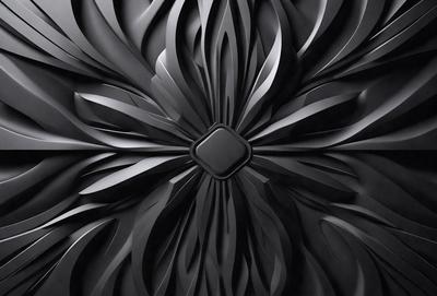 The primary subject of the image is a black and white photo of a flower. The setting is a black background, which emphasizes the flower's shape and texture. The visual style is a close-up of the flower, showcasing its details. The colors and mood of the image are predominantly black and white, giving it a classic and timeless appearance.