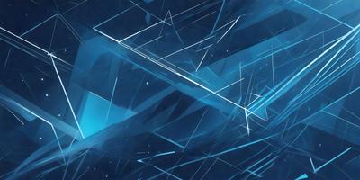 The primary subject of the image is a blue and white geometric pattern. The setting is a dark blue background, which contrasts with the bright blue and white geometric pattern. The visual style is a digital art or illustration, as the pattern appears to be a digital creation. The colors and mood of the image are predominantly blue, creating a calm and serene atmosphere.