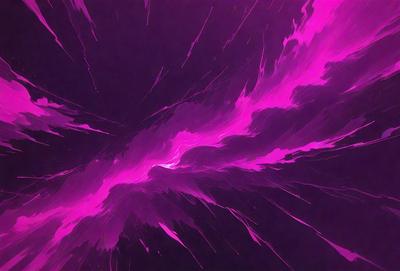 The primary subject of the image is a purple, swirling, and abstract design. The setting is a dark background, which contrasts with the vibrant purple color of the design. The visual style appears to be a combination of digital art and illustration, creating a unique and eye-catching pattern. The colors and mood of the image are predominantly purple, giving it a bold and striking appearance.