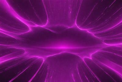The primary subject of the image is a purple, swirling, and pulsating light. The light appears to be a neon or purple glow, and it is the main focus of the image. The setting is a dark background, which contrasts with the bright purple light. The visual style of the image is a combination of digital art and illustration, creating a unique and captivating visual effect. The colors and mood of the image are predominantly purple, giving it a vibrant and energetic atmosphere.