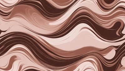 The image features a brown and white patterned wallpaper with a swirling design. The primary subject is the wallpaper, which is the main focus of the image. The setting is indoors, likely in a room with a wall that has been decorated with the patterned wallpaper. The visual style is a close-up of the wallpaper, showcasing its intricate design. The colors and mood of the image are warm and inviting, with the brown and white colors creating a cozy atmosphere.