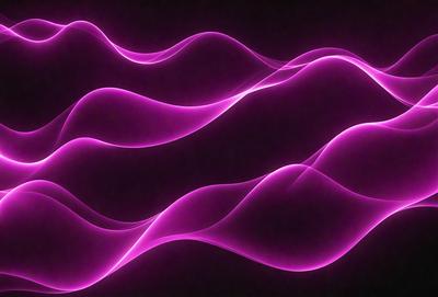 The primary subject of the image is a purple wave, which is the main object, scene, or focus of the image. The setting or background is a dark, pinkish purple, which creates a unique and visually striking atmosphere. The visual style of the image is a combination of digital art and illustration, as it appears to be a digital artwork or illustration of a wave. The dominant colors and overall atmosphere of the image are pink and purple, giving it a vibrant and lively appearance.