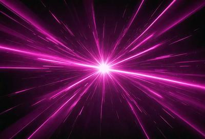 The primary subject of the image is a bright pink light, which appears to be a neon light or a light source. The light is shining brightly, creating a vibrant and energetic atmosphere. The setting is a dark background, which contrasts with the bright light, making it stand out even more. The visual style of the image is a close-up of the light source, emphasizing its intensity and color. The colors and mood of the image are predominantly pink, creating a sense of warmth and energy.