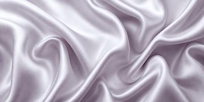 The primary subject of the image is a close-up of a white fabric, possibly silk, with a smooth and shiny texture. The setting is a white background, which highlights the fabric's texture and color. The visual style is a close-up, which emphasizes the fabric's details. The colors and mood of the image are predominantly white, giving it a clean and elegant appearance.