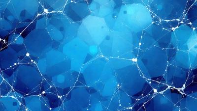 The primary subject of the image is a blue background with a pattern of white and blue dots. The setting appears to be a digital art or illustration, as the dots are arranged in a visually appealing manner. The visual style is a combination of digital art and illustration, creating a unique and intriguing pattern. The colors and mood of the image are predominantly blue, with the white dots adding a touch of brightness and contrast.