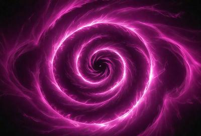 The primary subject of the image is a purple spiral, which appears to be a digital art or illustration. The spiral is set against a purple background, creating a visually striking and vibrant scene. The overall atmosphere of the image is energetic and dynamic, with the spiral's swirling pattern evoking a sense of movement and flow.