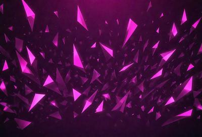 The primary subject of the image is a close-up of a pink and purple geometric pattern. The setting is a dark background, which contrasts with the bright colors of the pattern. The visual style is a combination of digital art and illustration, creating a unique and eye-catching design. The dominant colors are pink and purple, giving the image a vibrant and lively atmosphere.