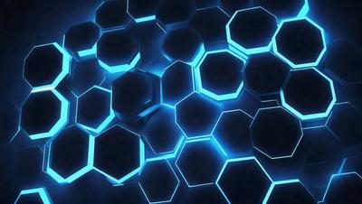 The primary subject of the image is a blue and black patterned surface, which appears to be a digital art or illustration. The setting is a dark background, and the visual style is a combination of digital art and a blue and black color scheme. The overall atmosphere is mysterious and intriguing, with the blue and black pattern creating a sense of depth and complexity.