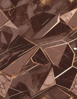 The primary subject of the image is a close-up of a marble tile pattern. The setting is a marble surface, and the visual style is a close-up of the tile pattern. The colors and mood of the image are predominantly brown and earthy tones, giving it a natural and elegant appearance.
