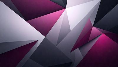 The primary subject of the image is a geometric pattern, featuring a combination of pink and gray tones. The setting is a dark background, which contrasts with the bright colors of the pattern. The visual style appears to be a digital art or illustration, as it showcases a complex and intricate design. The dominant colors are pink and gray, creating a sense of depth and complexity in the pattern.