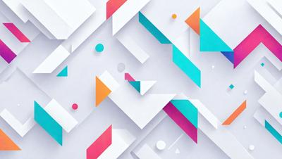 The primary subject of the image is a geometric pattern made up of triangles and squares. The pattern is predominantly blue, with some orange and white elements. The setting is a white background, which provides a clean and minimalist appearance to the pattern. The visual style is a combination of digital art and illustration, creating a modern and artistic look. The colors and mood of the image are predominantly calm and soothing, with the blue and white elements evoking a sense of tranquility.