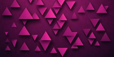 The primary subject of the image is a wall covered with a pattern of triangles. The setting is a room with a purple background, which adds a unique and vibrant atmosphere to the space. The visual style of the image is a combination of digital art and illustration, creating a striking and eye-catching pattern. The dominant colors in the image are purple and pink, which contribute to the overall mood of the scene.
