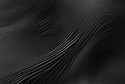 The primary subject of the image is a black and white pattern, which appears to be a digital art or illustration. The setting is a black background, and the visual style gives the impression of a modern and minimalist design. The colors and mood of the image are predominantly dark and moody, with the black and white pattern creating a sense of depth and contrast.