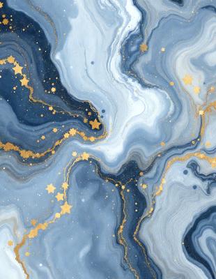 The primary subject of the image is a blue and gold star-filled background. The setting is a blue and gold star-filled background, which creates a visually appealing and unique atmosphere. The visual style of the image is a combination of digital art and illustration, giving it a modern and artistic appearance. The dominant colors in the image are blue and gold, which create a sense of depth and sophistication.