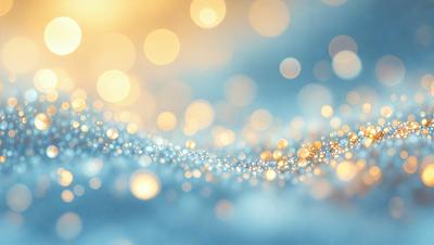 The primary subject of the image is a brightly lit, blue background with a pattern of yellow lights. The setting appears to be a nighttime scene, possibly a cityscape or a space with a starry sky. The visual style of the image is a combination of a photo and digital art, creating a unique and captivating atmosphere. The dominant colors are blue and yellow, with the blue background and yellow lights creating a sense of depth and contrast.